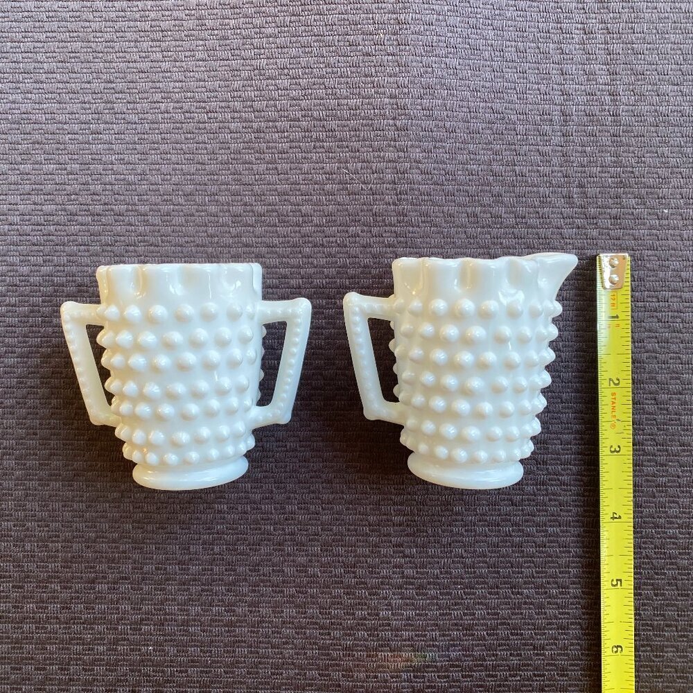 Fenton Hobnail Cream and Sugar set - Picture 2 of 5